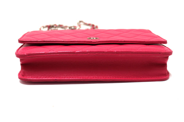 Chanel Fuchsia Pink Quilted Lambskin Leather Wallet | Italystation.com - Now at italystation.com