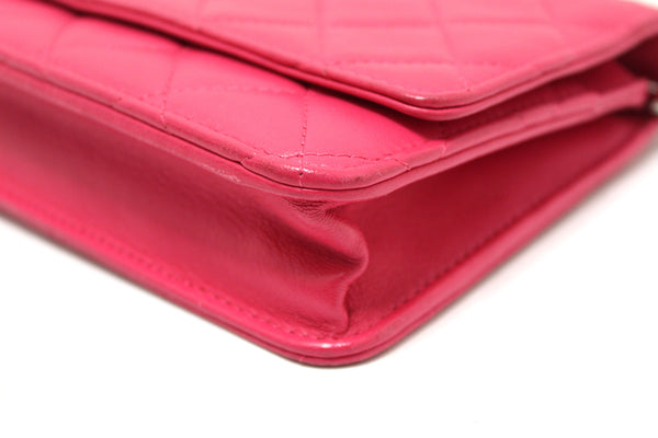 Chanel Fuchsia Pink Quilted Lambskin Leather Wallet | Italystation.com - Now at italystation.com