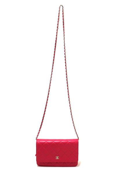 Chanel Fuchsia Pink Quilted Lambskin Leather Wallet | Italystation.com - Now at italystation.com