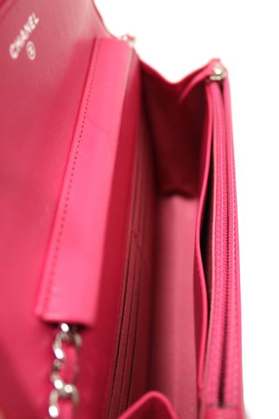 Chanel Fuchsia Pink Quilted Lambskin Leather Wallet | Italystation.com - Now at italystation.com