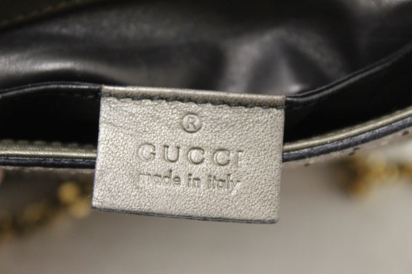 Gucci Metallic Python Leather 1973 Chain Small Shoulder Bag