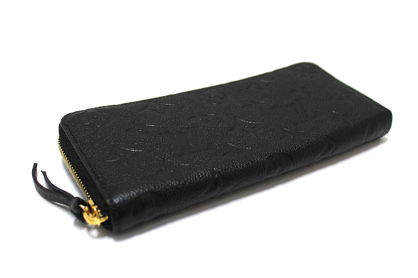 Louis Vuitton Black Empreinte Leather Clemence Zippy Wallet