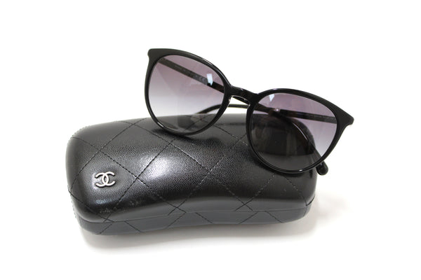 Chanel Black Acetate Pearl sunglasses