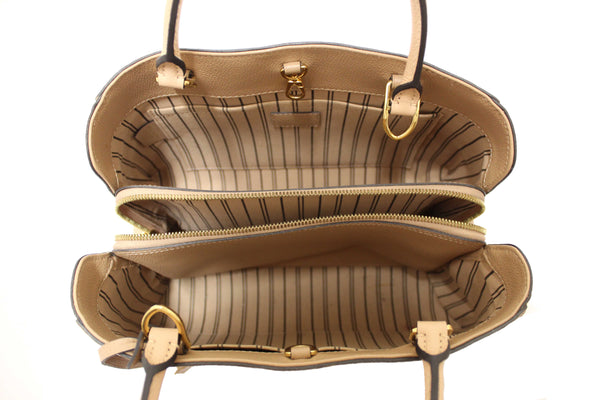 Louis Vuitton Beige Monogram Empreinte Leather Montaigne MM Bag