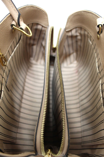 Louis Vuitton Beige Monogram Empreinte Leather Montaigne MM Bag