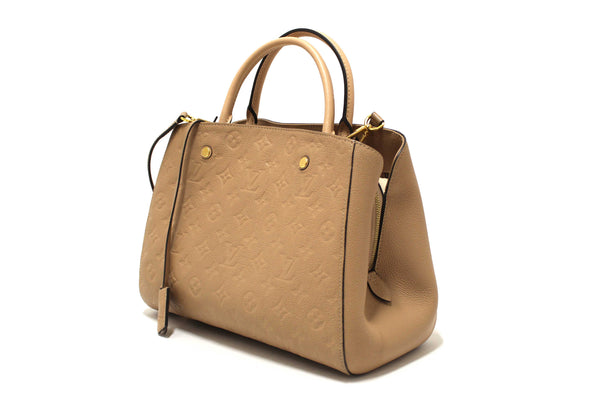 Louis Vuitton Beige Monogram Empreinte Leather Montaigne MM Bag