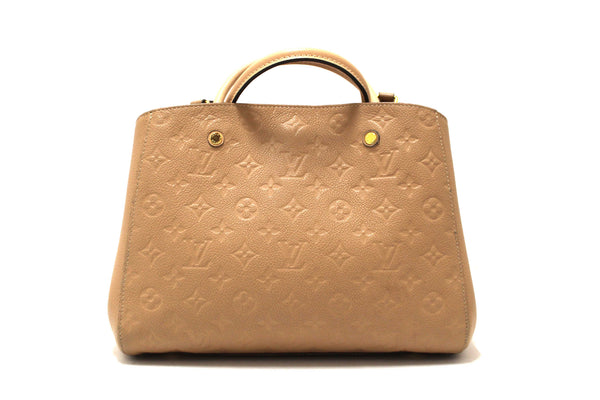 Louis Vuitton Beige Monogram Empreinte Leather Montaigne MM Bag