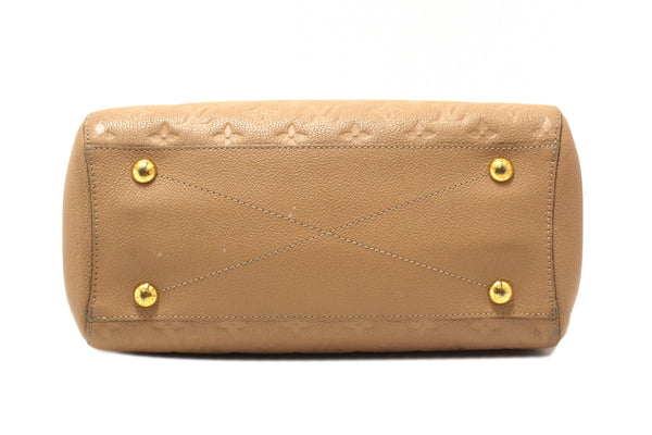 Louis Vuitton Beige Monogram Empreinte Leather Montaigne MM Bag