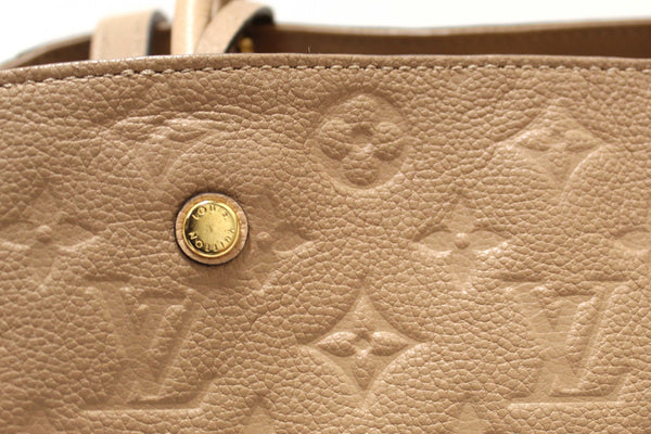 Louis Vuitton Beige Monogram Empreinte Leather Montaigne MM Bag