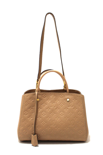 Louis Vuitton Beige Monogram Empreinte Leather Montaigne MM Bag