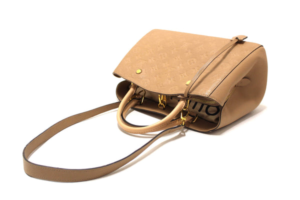 Louis Vuitton Beige Monogram Empreinte Leather Montaigne MM Bag