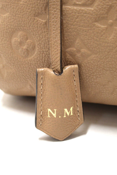 Louis Vuitton Beige Monogram Empreinte Leather Montaigne MM Bag