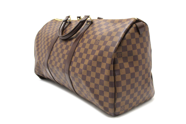 Louis Vuitton Damier Ebene Keepall 50 Travel Bag
