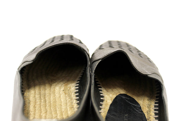 Bottega Veneta Metallic Intrecciato Leather Slip On Espadrille Flats Size 36