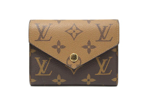 Louis Vuitton Classic Monogram and Monogram Reverse Canvas Victorine Wallet