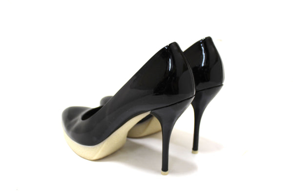 Gucci Black Patent Leather and White Rubber Pumps Heels Size 39 | Italystation.com - Shop Now at italystation.com