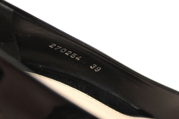 Gucci Black Patent Leather and White Rubber Pumps Heels Size 39 | Italystation.com - Shop Now at italystation.com