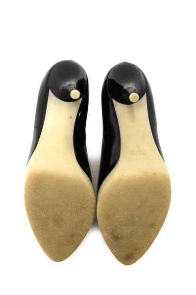 Gucci Black Patent Leather and White Rubber Pumps Heels Size 39 | Italystation.com - Shop Now at italystation.com