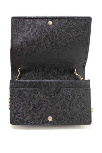 NEW  Gucci Black Soho Disco Leather Wallet On Chain Cross Body Bag