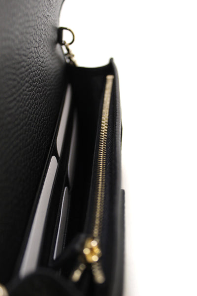新的Gucci黑色Soho Soho Disco皮革錢包鏈條交叉身體袋