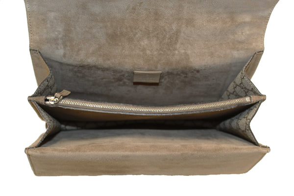Gucci GG Supreme with Brown Suede Dionysus Medium Shoulder Bag 403348