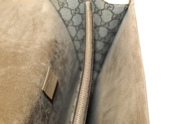 Gucci GG Supreme with Brown Suede Dionysus Medium Shoulder Bag 403348