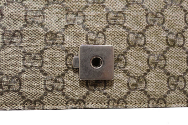 Gucci GG Supreme with Brown Suede Dionysus Medium Shoulder Bag 403348