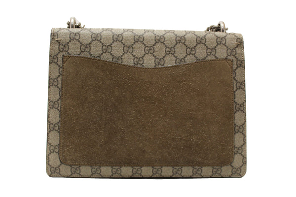 Gucci GG Supreme with Brown Suede Dionysus Medium Shoulder Bag 403348