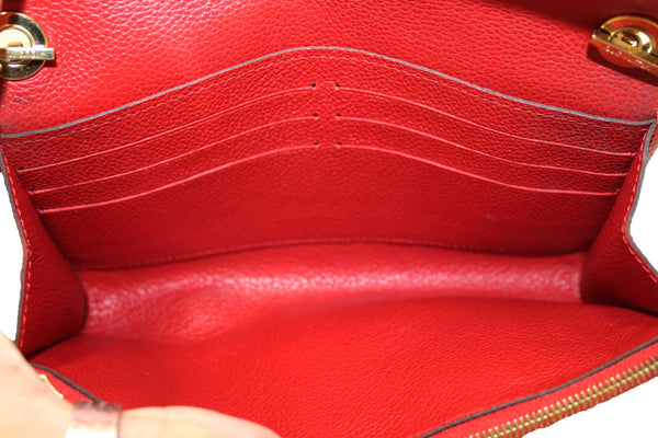 Louis Vuitton Red Empreinte Leather Saint-Germain Pochette With Chain