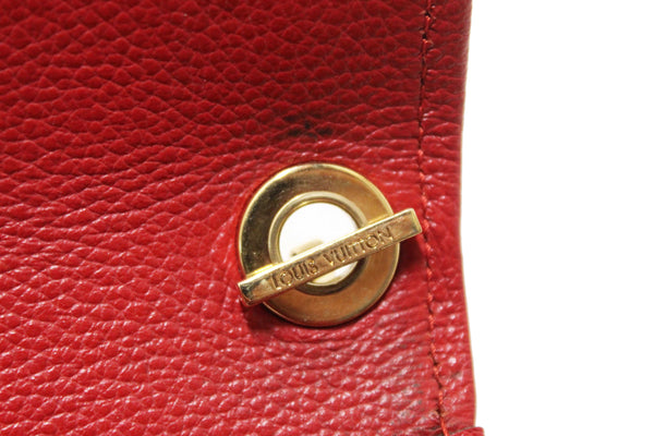 Louis Vuitton Red Empreinte Leather Saint-Germain Pochette With Chain