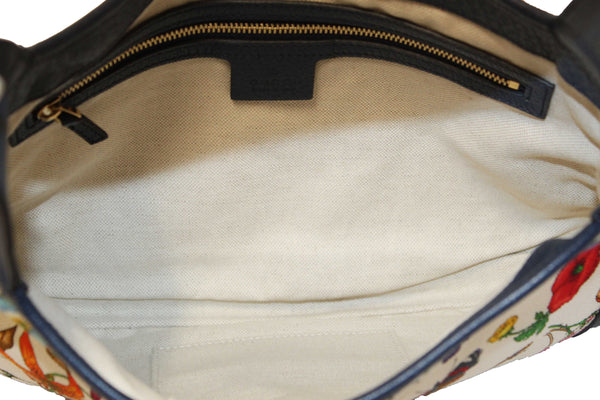 Gucci Blue Flora Canvas Jackie 1961 Medium Shoulder Bag 550152