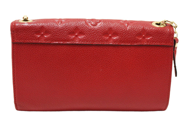 Louis Vuitton Red Empreinte Leather Saint-Germain Pochette With Chain