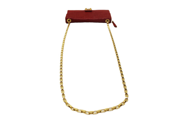 Louis Vuitton Red Empreinte Leather Saint-Germain Pochette With Chain