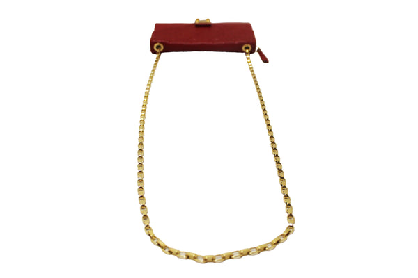 Louis Vuitton Red Empreinte Leather Saint-Germain Pochette With Chain
