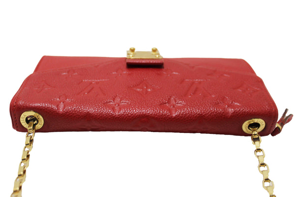 Louis Vuitton Red Empreinte Leather Saint-Germain Pochette With Chain