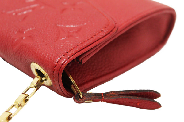 Louis Vuitton Red Empreinte Leather Saint-Germain Pochette With Chain