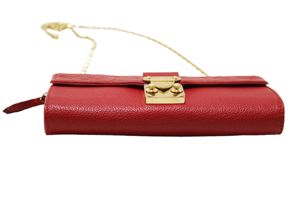 Louis Vuitton Red Empreinte Leather Saint-Germain Pochette With Chain