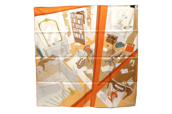 New Hermes Orange Mystere Au 24 Scarf 90cm