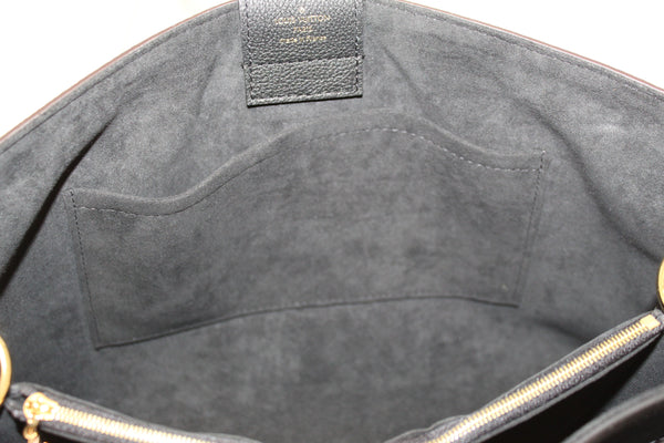 Louis Vuitton Damier Ebene Canvas With Black Leather Riverside Bag