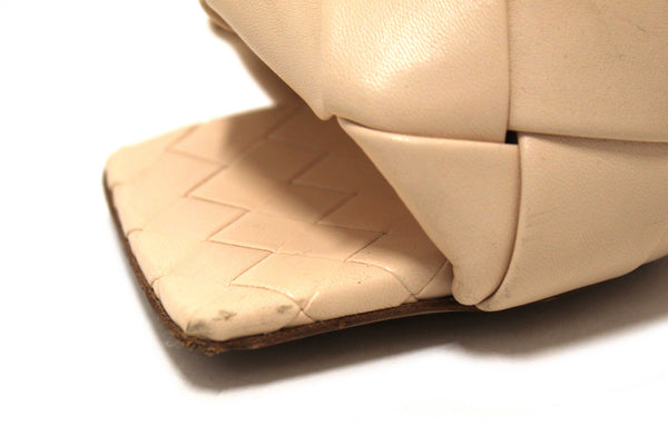 Bottega Venetal Beige Leather Lido Mule Open Sandals Shoes 37