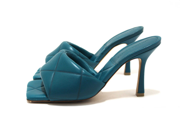 Bottega Venetal Green Leather Lido Mule Open Sandals Shoes 37