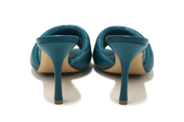 Bottega Venetal Green Leather Lido Mule Open Sandals Shoes 37