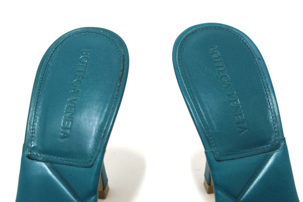 Bottega Venetal Green Leather Lido Mule Open Sandals Shoes 37