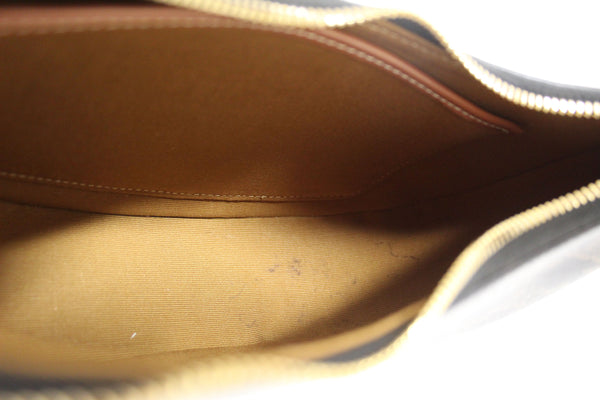 Celine Brown Leather/Canvas Ava Triomphe Hobo Shoul | Italystation.com - Now at italystation.com
