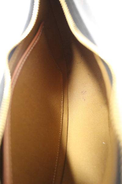 Celine Brown Leather/Canvas Ava Triomphe Hobo Shoul | Italystation.com - Now at italystation.com