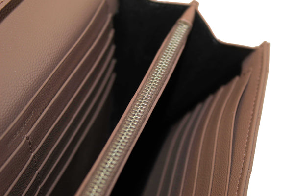 NEW Yves Saint Laurent Fard Cassandre Matelasse Grain De Poudre Chain Wallet Crossbody Bag