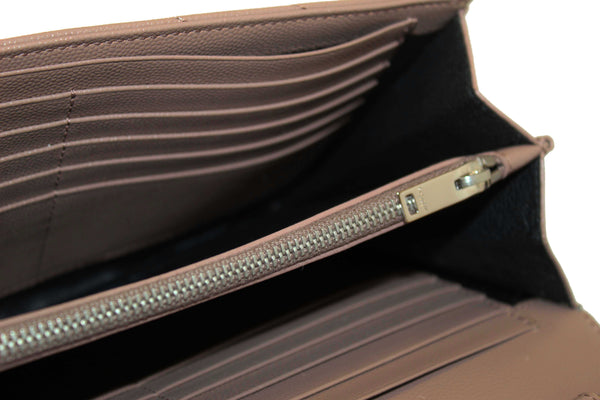 NEW Yves Saint Laurent Fard Cassandre Matelasse Grain De Poudre Chain Wallet Crossbody Bag