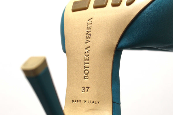 Bottega Venetal Green Leather Lido Mule Open Sandals Shoes 37