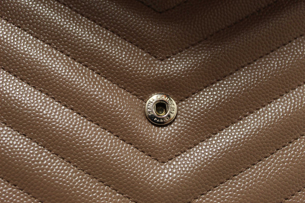 NEW Yves Saint Laurent Fard Cassandre Matelasse Grain De Poudre Chain Wallet Crossbody Bag