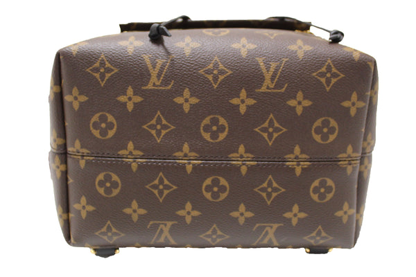 Louis Vuitton Classic Monogram with Black Leather Montsouris PM Backpack